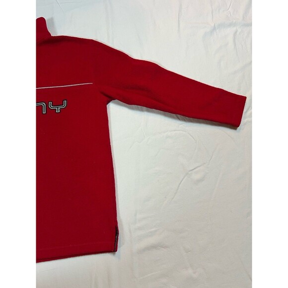 DKNY Spellout Sweater Quarter Zip Pullover | Red | Womens‎ Size Small - Picture 3 of 14